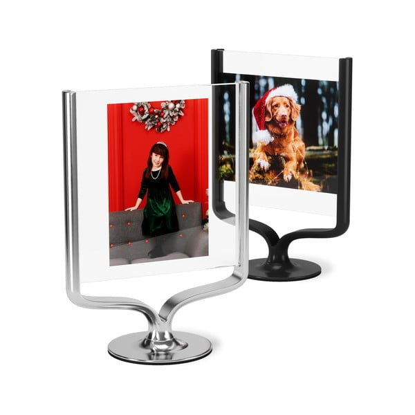 Metalowa ramka stojąca w kolorze srebra 18x25 cm Wishbone – Umbra-image-3