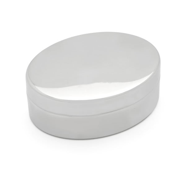Metalowa szkatułka na pierwszy mleczny ząbek w kolorze srebra z połyskiem 5x4x2 cm Woezel & Pip – Zilverstad