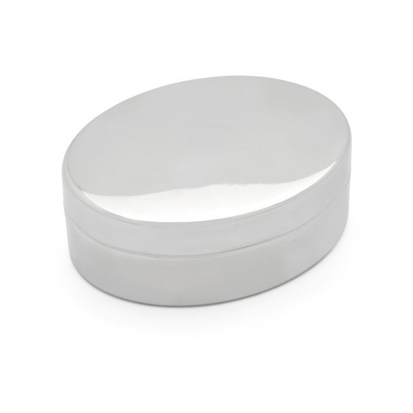 Metalowa szkatułka na pierwszy mleczny ząbek w kolorze srebra z połyskiem 5x4x2 cm Woezel & Pip – Zilverstad