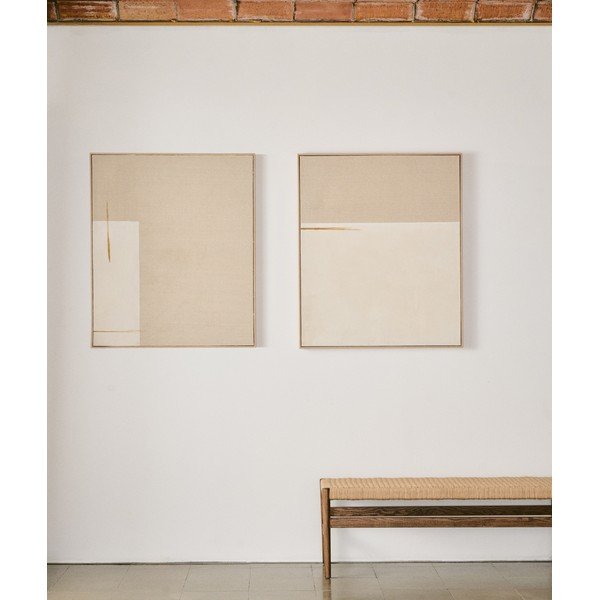 Ręcznie malowany obraz z ramą w zestawie/na płótnie 80x100 cm Salin – Kave Home-image-1