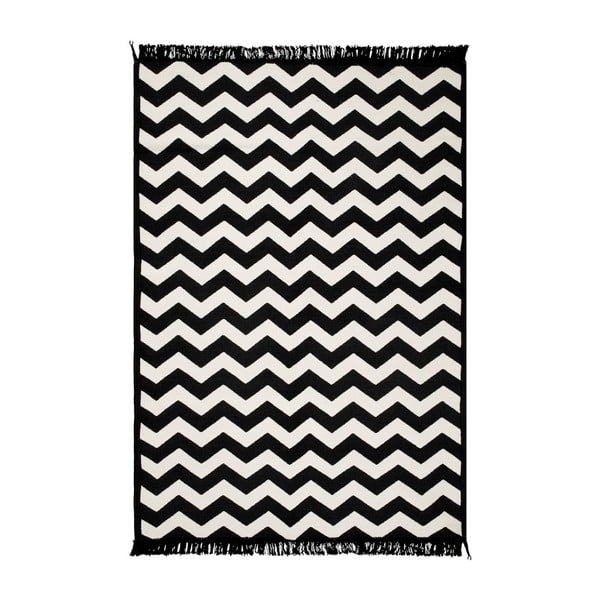 Czarno-biały dywan Zig Zag, 120x180 cm