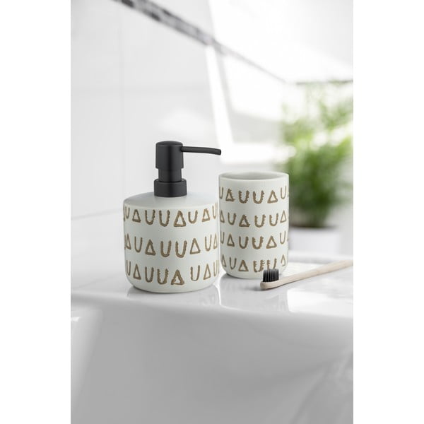 Beżowy ceramiczny kubek na szczoteczki do zębów Avila – Wenko-image-1