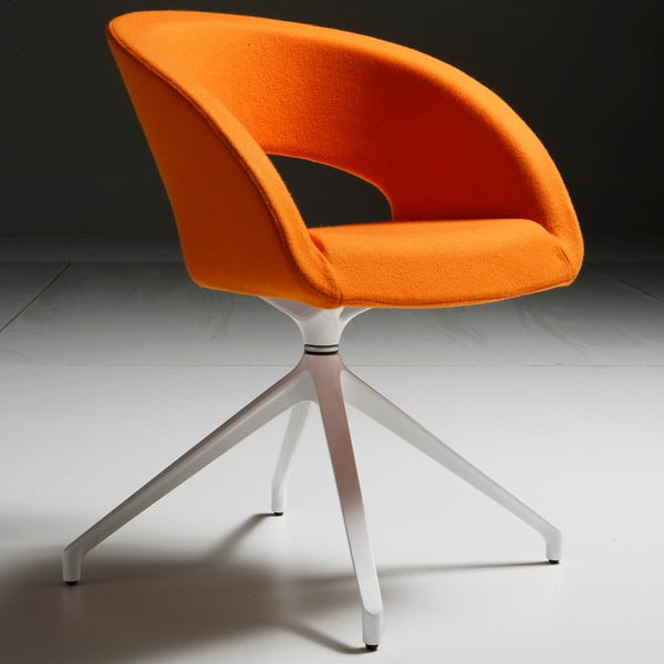 Pomarańczowe krzesło biurowe Que Five Zago