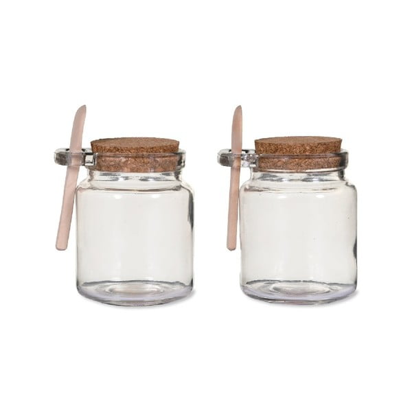 Zestaw 2 szklanych słoiczków na przyprawy z łyżeczkami Garden Trading Sprinkle Jar, ø 7,5 cm
