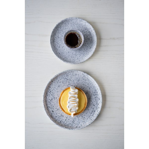 Biało-czarny kamionkowy talerz deserowy ÅOOMI Mess, ø 17 cm-image-2