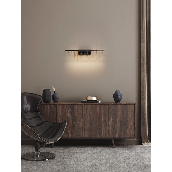 Aluminiowy kinkiet LED ze ściemniaczem w kolorze srebra z połyskiem Stellar – Nova Luce-image-1