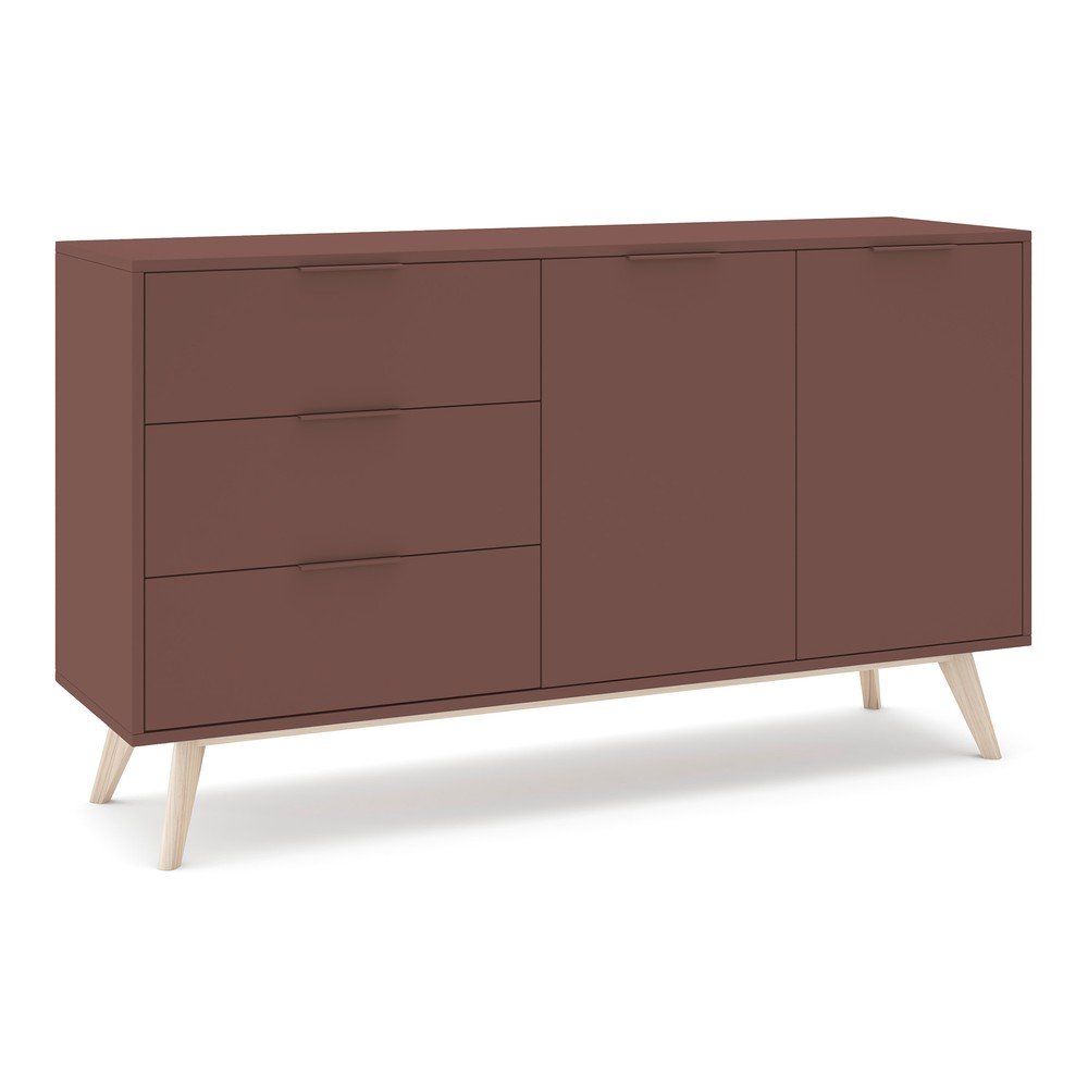 Komoda z matowym wykończeniem w kolorze terakoty 140x81x40 cm Campus – Marckeric
