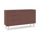 Komoda z matowym wykończeniem w kolorze terakoty 140x81x40 cm Campus – Marckeric