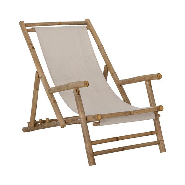 Biały bambusowy leżak ogrodowy Korfu – Bloomingville