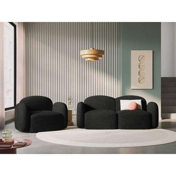 Czarny fotel Blair – Micadoni Home-image-1