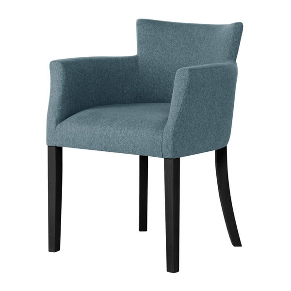 Jasnoniebieskie krzesło z czarnymi nogami Ted Lapidus Maison Santal