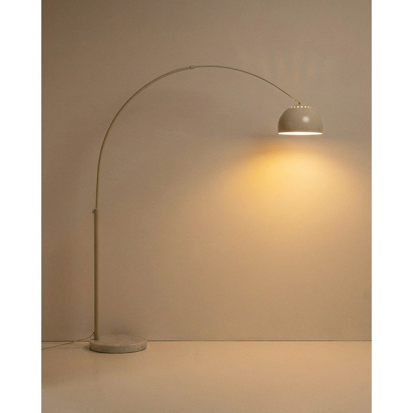 Biała lampa stojąca z metalowym kloszem (wysokość 160 cm) Madali – Kave Home-image-1