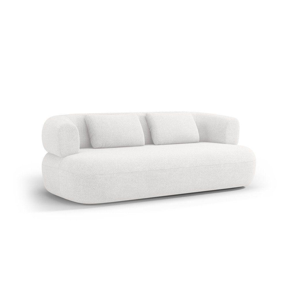 Sofa z materiału bouclé w kolorze kości słoniowej 178 cm Jenny – Micadoni