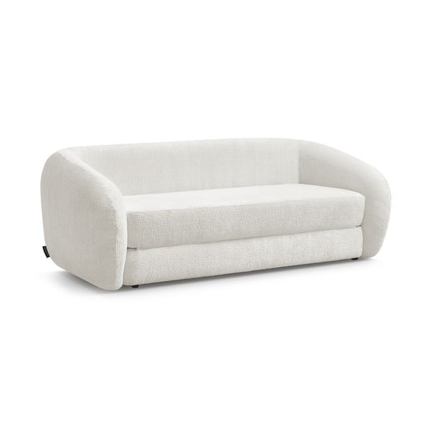 Biała rozkładana sofa z tkaniny szenilowej 228 cm Neyo – Bobochic Paris-image-3