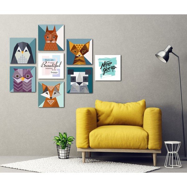 Zestaw 8 obrazów Insigne Animals-image-1