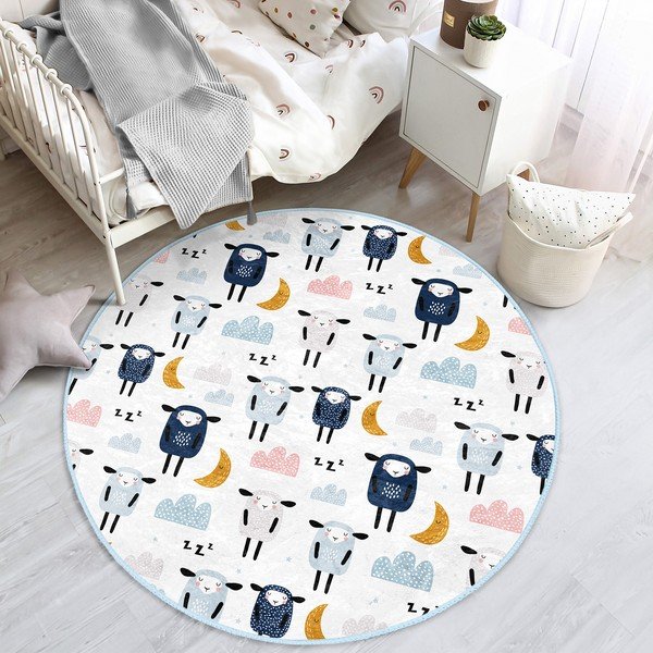 Biały dywan dziecięcy ø 120 cm Comfort – Mila Home-image-4