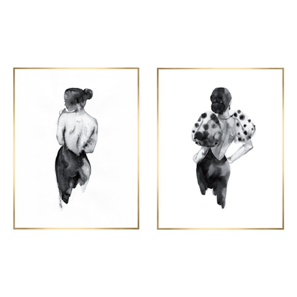 Obrazy zestaw 2 szt. 30x40 cm Woman Sketch – knor