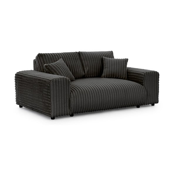 Ciemnoszara sztruksowa sofa 178 cm Justin – Ropez