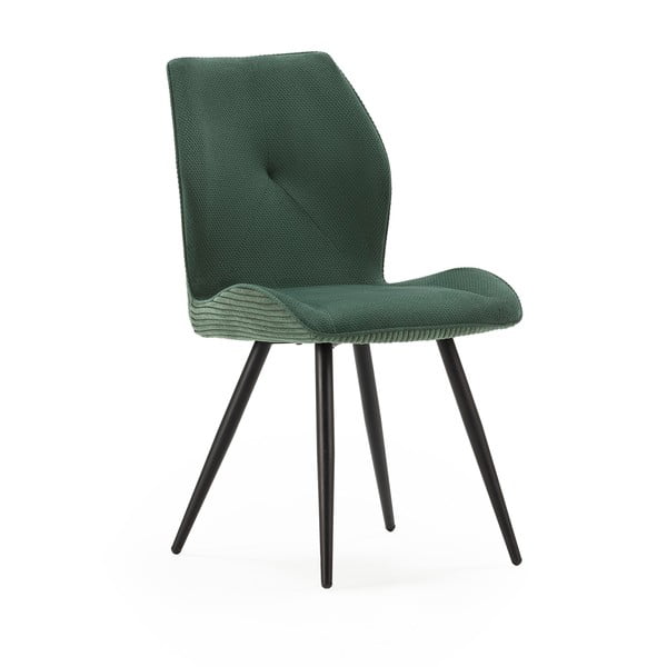 Zielone sztruksowe krzesła zestaw 2 szt. Adaya – Marckeric