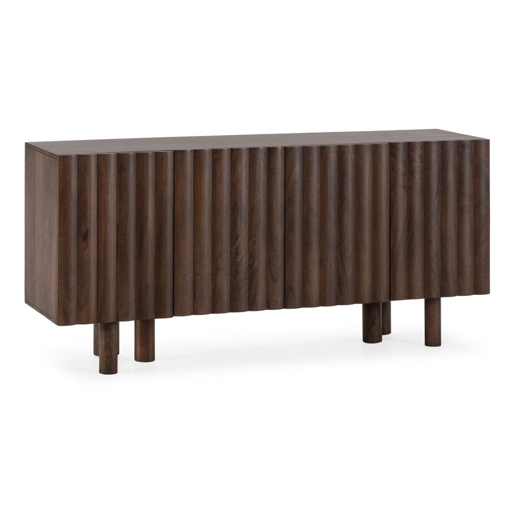 Brązowa komoda z litego drewna mango 160x80x40 cm Tamira – MOME