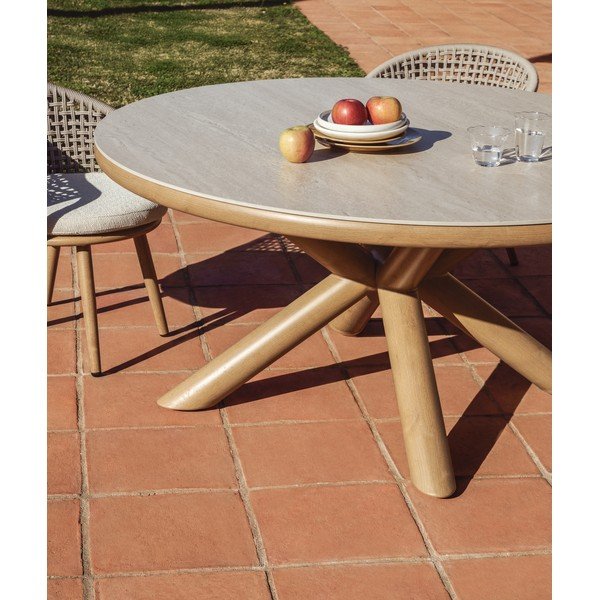 Okrągły stół ogrodowy z ceramicznym blatem ø 148 cm Mirtia – Kave Home-image-2
