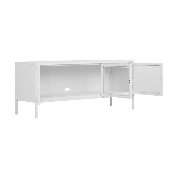 Biała metalowa szafka pod TV 130x55 cm Brisbane – House Nordic-image-3