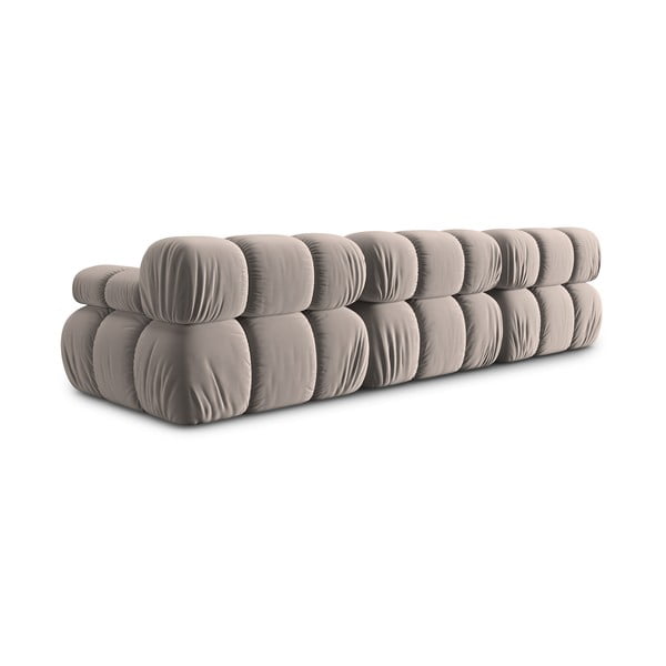 Jasnobrązowa aksamitna sofa modułowa 282 cm Bellis – Micadoni -image-4