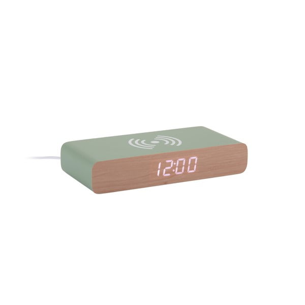 Budzik cyfrowy  z ładowarką bezprzewodową Retro Flat LED – Karlsson