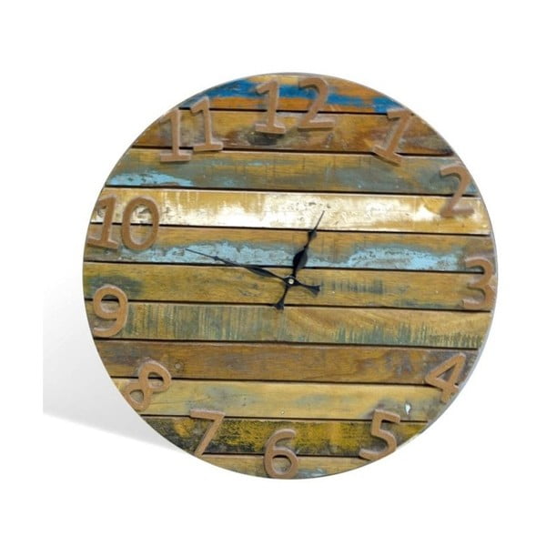Drewniany zegar z litego drewna SOB Colour