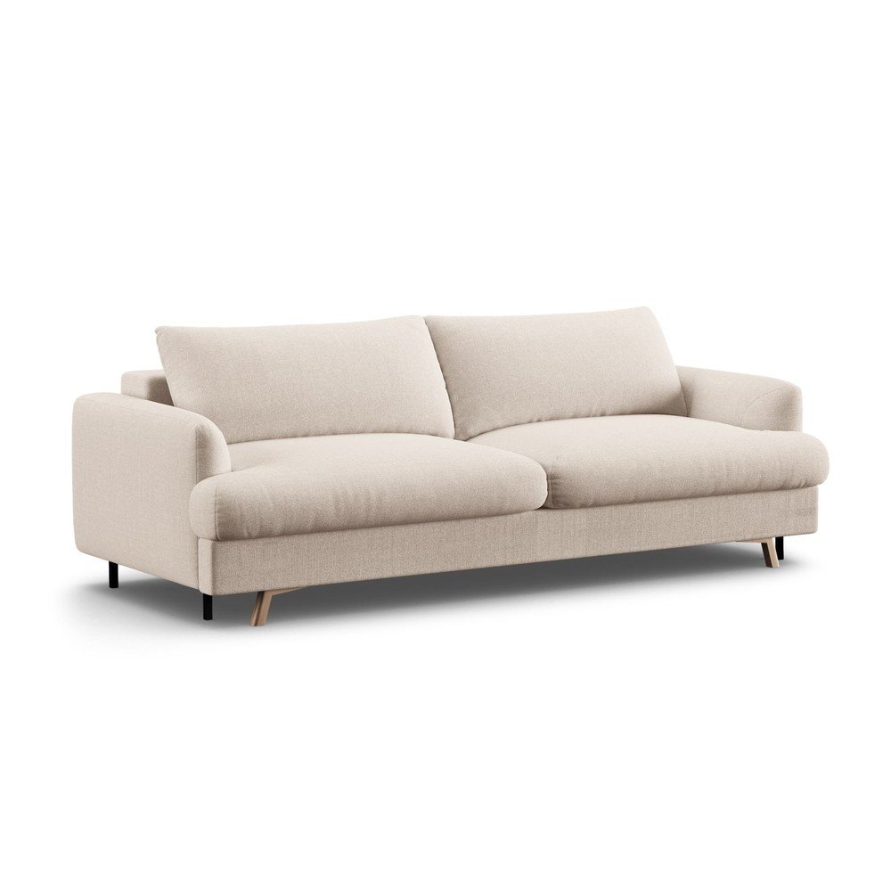 Beżowa rozkładana/ze schowkiem sofa 233 cm Naomi – Micadoni