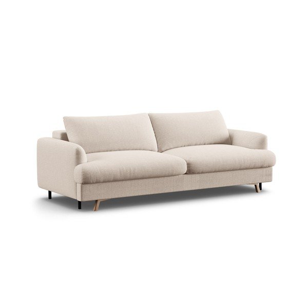 Beżowa rozkładana/ze schowkiem sofa 233 cm Naomi – Micadoni 