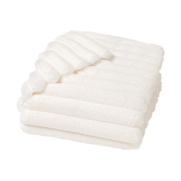 Kremowy koc z mikropluszu 180x220 cm Boudoir – douceur d'intérieur