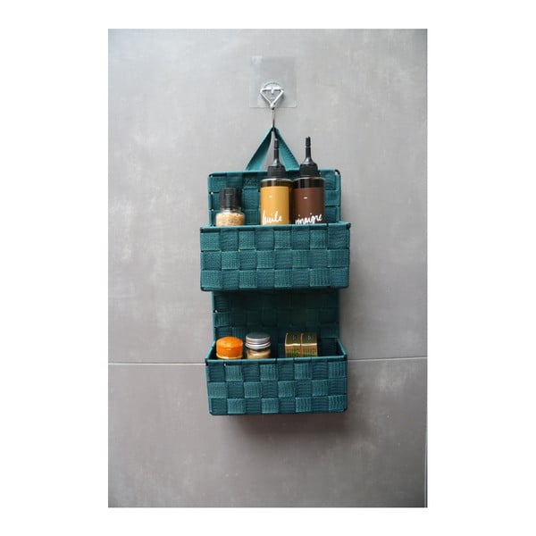 Zielony 2-poziomowy koszyk wiszący Compactor Bristol-image-1