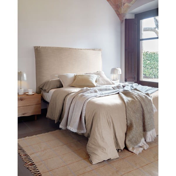 Beżowy tapicerowany zagłówek 206x106 cm Tanit – Kave Home-image-3