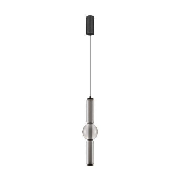 Szara szklana lampa wisząca LED ze ściemniaczem ø 12 cm Ulon – Nova Luce