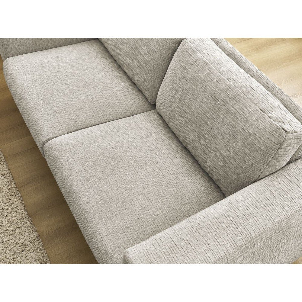 Beżowa rozkładana sofa do spania z tkaniny szenilowej 240 cm Hugo – Bobochic Paris (zdjęcie 9)