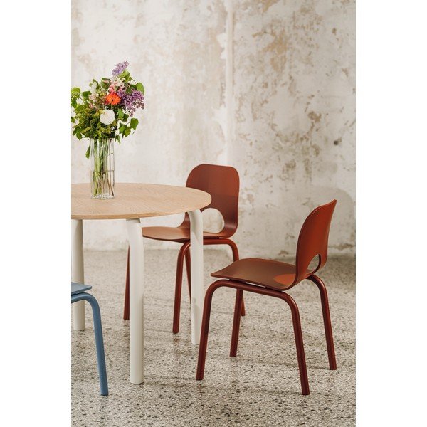 Okrągły stół z blatem w dekorze dębu ø 100 cm Meko – noo.ma-image-3