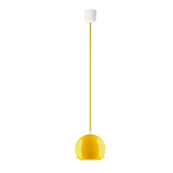 Żółta błyszcząca lampa wisząca Sotto Luce MYOO