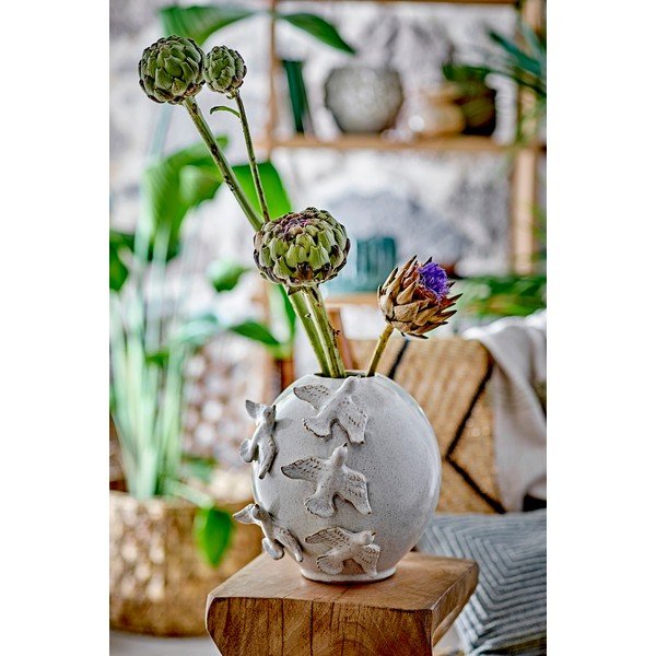 Kremowy kamionkowy wazon (wysokość 25 cm) Abira – Bloomingville-image-2