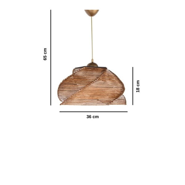 Beżowa lampa wisząca ø 36 cm Pentagone – Opviq lights-image-1