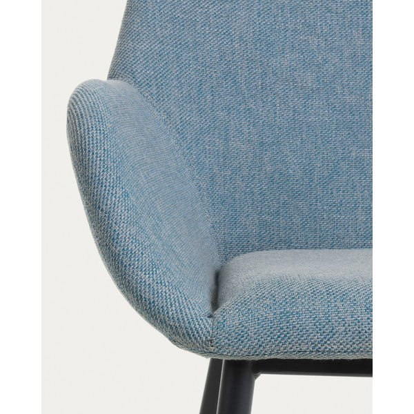 Niebieski tapicerowany fotel jadalniany Konna – Kave Home-image-3