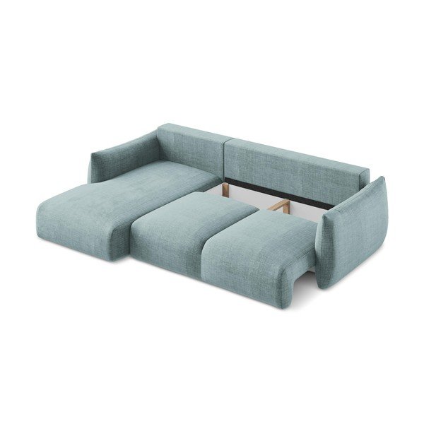 Niebieski rozkładany narożnik (lewostronny/z szezlongiem) Leila – Makamii-image-4