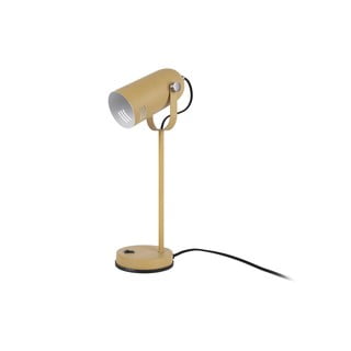 Musztardowożółta lampa stołowa Leitmotiv Husk