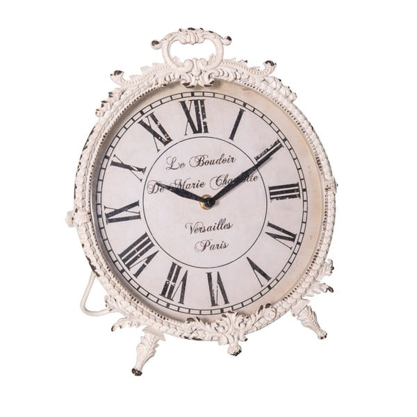 Biały zegar Antic Line Le Budoir