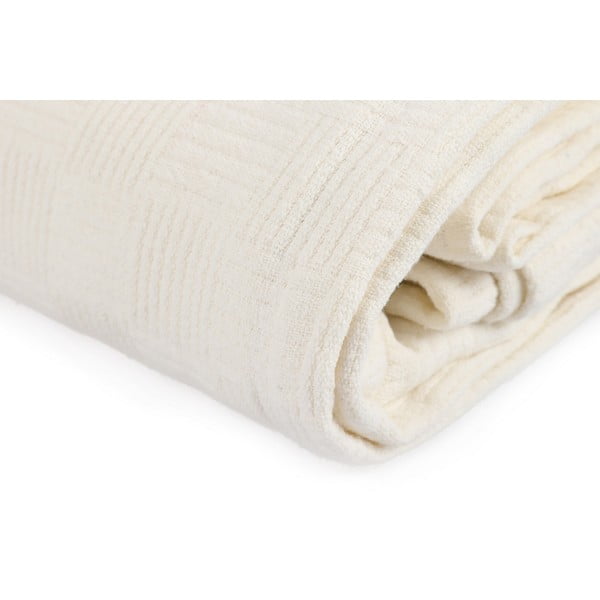 Lekka narzuta bawełniana Pique Cream, 200x240 cm-image-2
