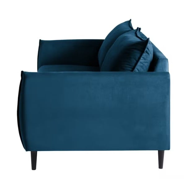 Ciemnoniebieska aksamitna sofa 203 cm Juli – Ropez-image-2
