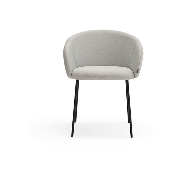 Jasnoszary tapicerowany fotel jadalniany Add – Teulat-image-1