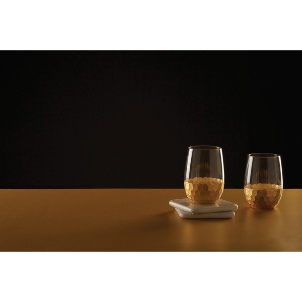 Zestaw 4 szklanek z detalami w kolorze złota Premier Housewares Astrid, 240 ml-image-2