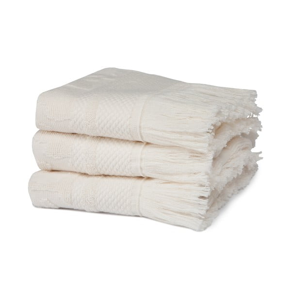 Komplet
  3 ręczników Grace Cream, 30x50 cm