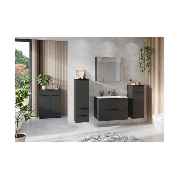 Antracytowy zestaw łazienkowy Crandon – Germania-image-1